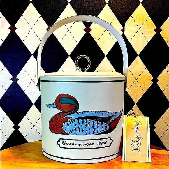 Vintage Georges Briard Ice Cooler with Lid & 4 Glass Set - Picture 11 of 16